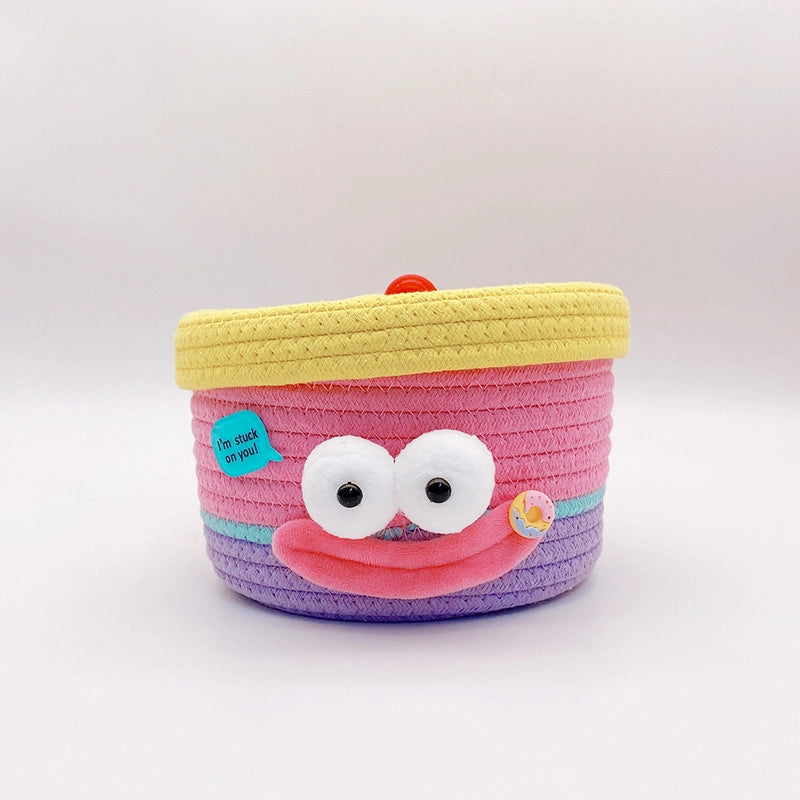 Cute Cartoon Cotton Rope Storage Basket