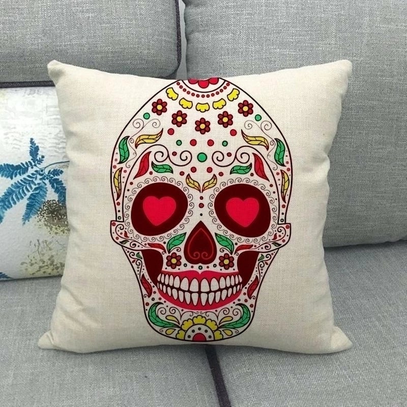 Halloween Fashion Skull Linen Couch & Sofa Decor