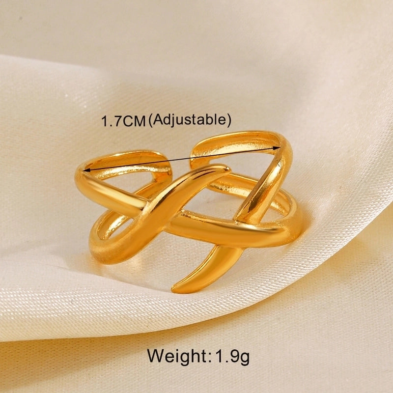 Minimalist Hand Heart Shape 304 Stainless Steel Plating Open Rings