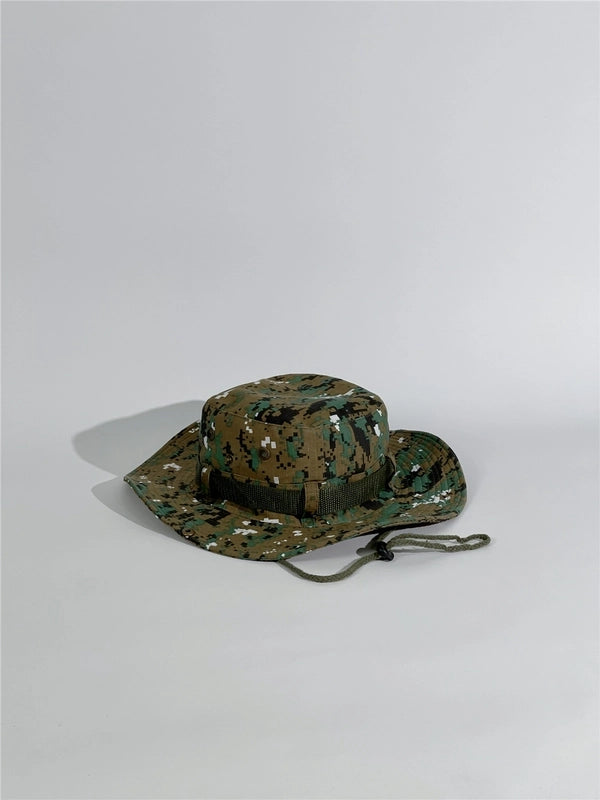 Unisex Tropical Solid Color Wide Eaves Bucket Hat