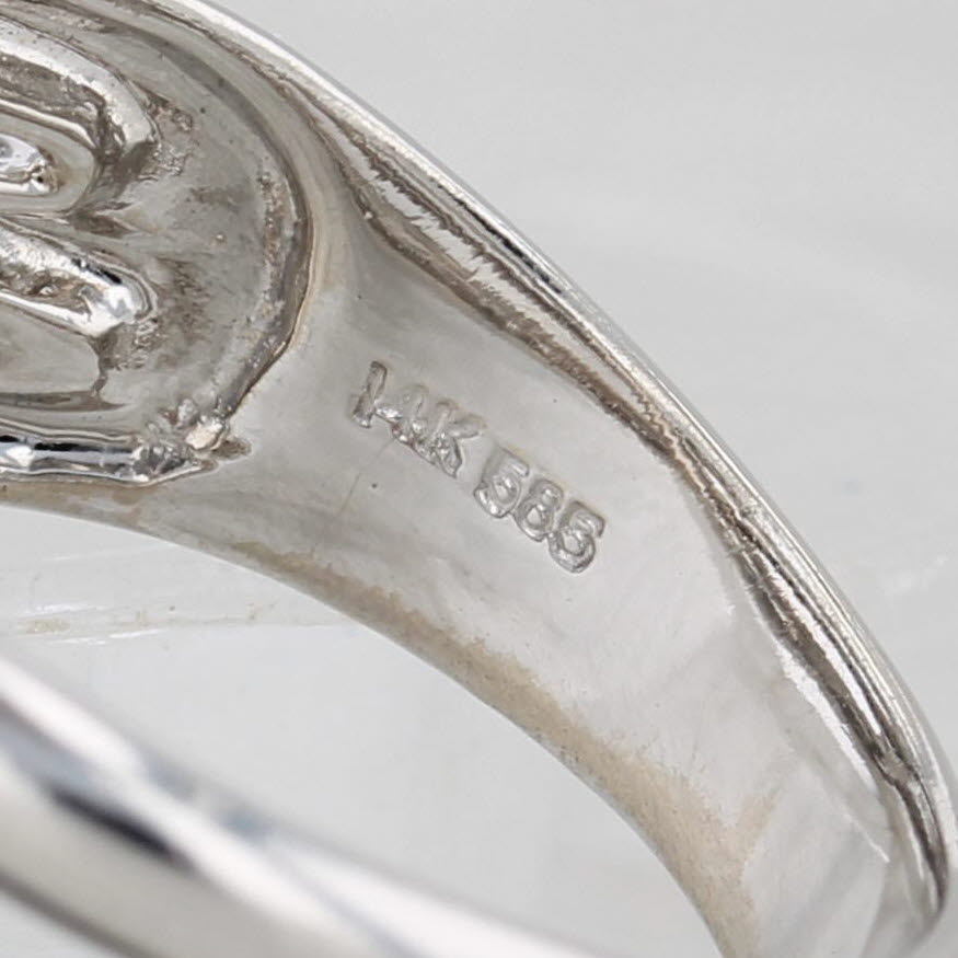 Interlocking Multiband Ring 14k White Gold Size 7.25 Statement