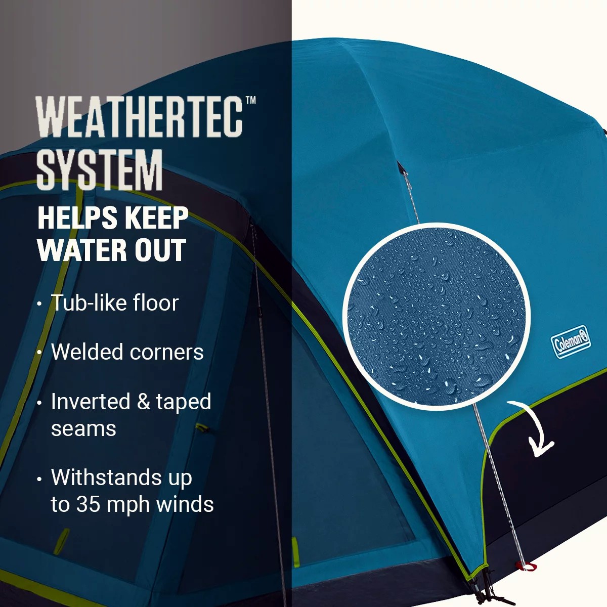 Skydome™ 6-Person Screen Room Camping Tent with Dark Room™ Technology