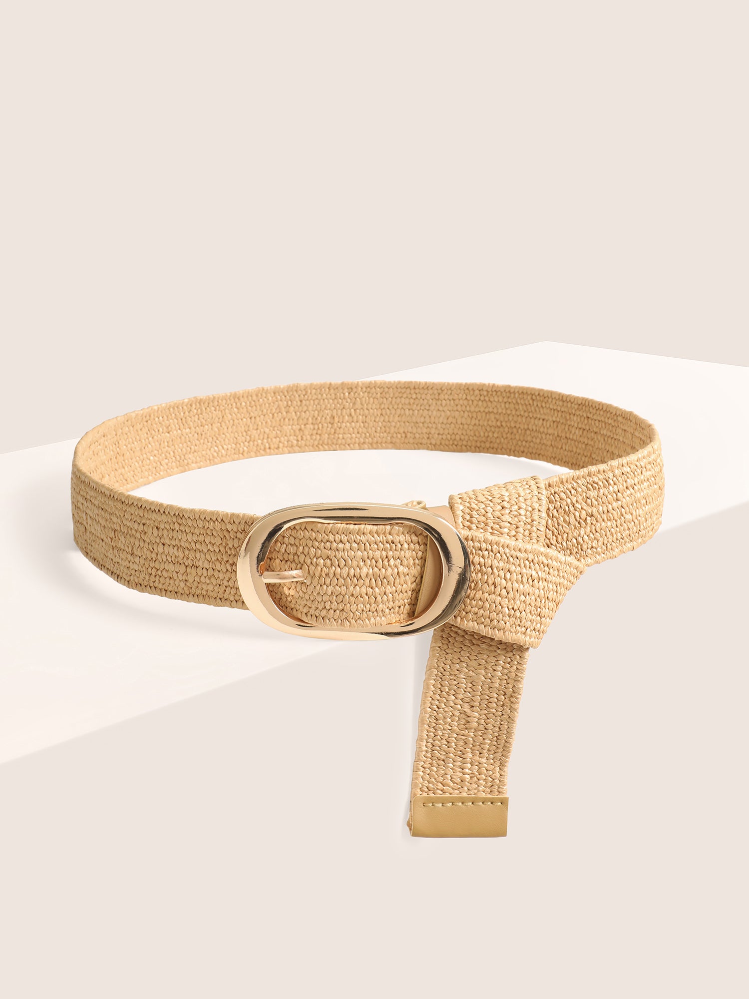 Solid Minimalist Pin Buckle Woven Belt