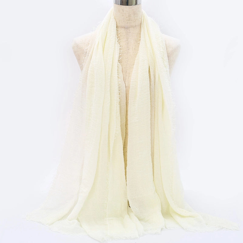 Women's Elegant Minimalist Solid Color Cotton Shawl