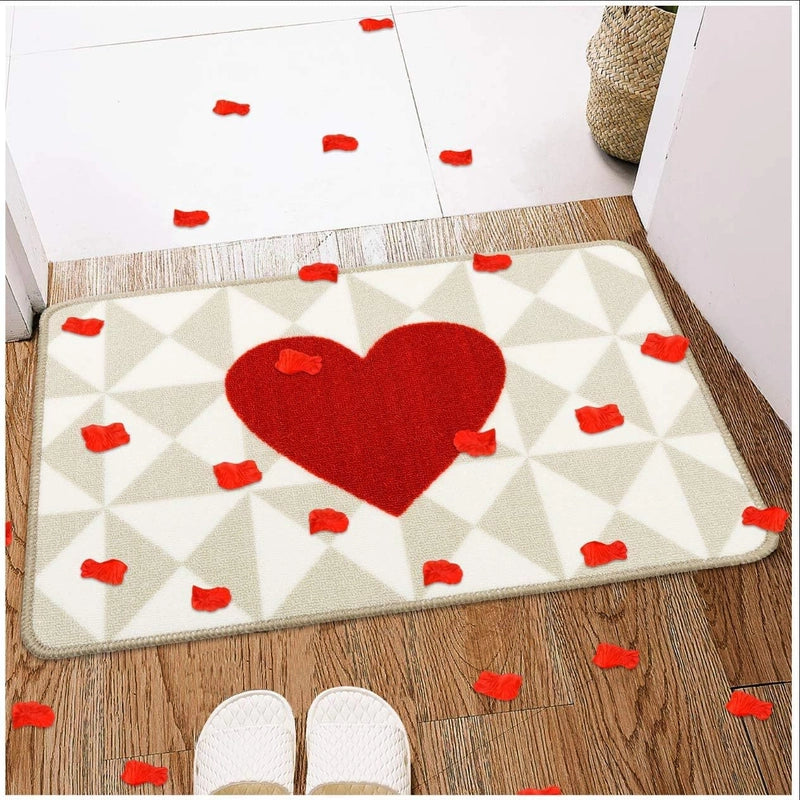 Valentine'S Day Casual Elegant Letter Flower Polyester Carpet Bathing