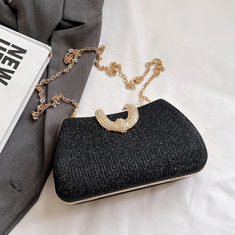 Silver Gold Pink PVC Solid Color Square Evening Bags
