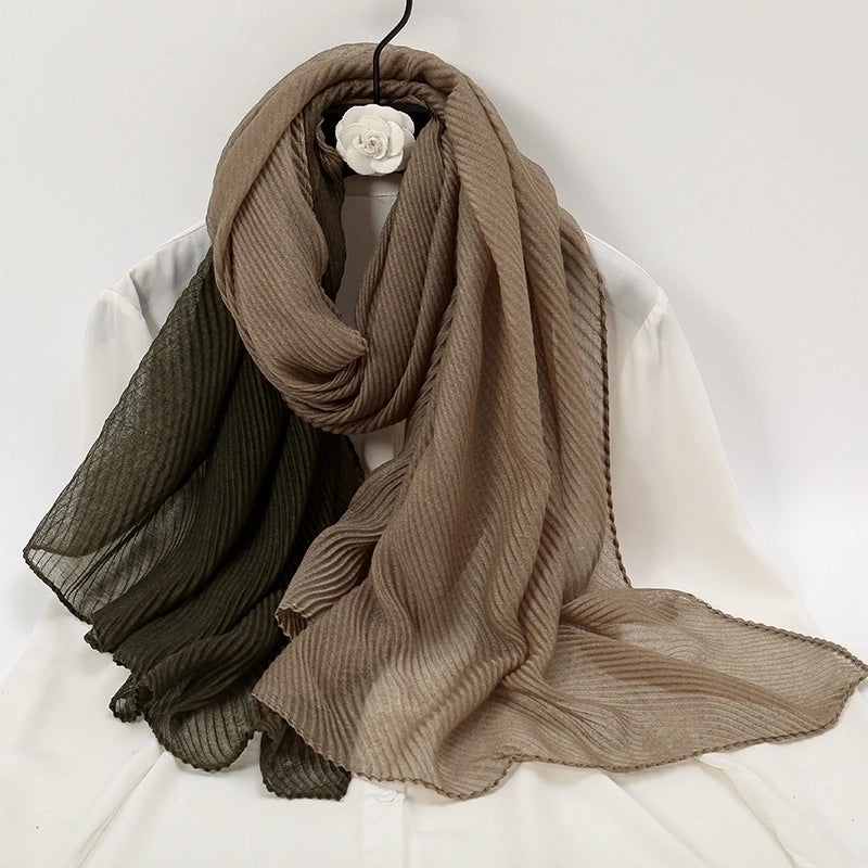Women's Minimalist Gradient Color Rayon Polyester Printing Scarf