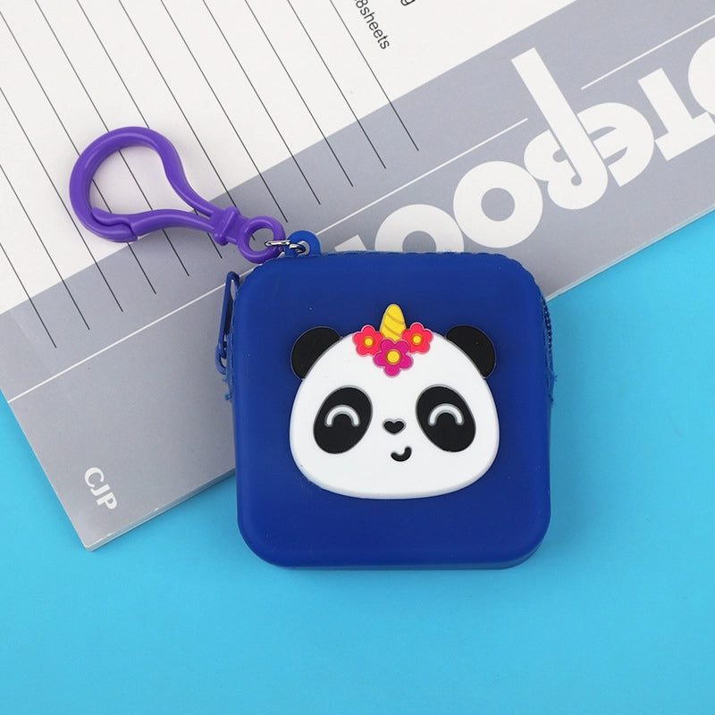 20 Pieces New Cartoon Silicone Change Storage Bag Silicone Data Cable Storage Bag Children's Points Card Storage Bag