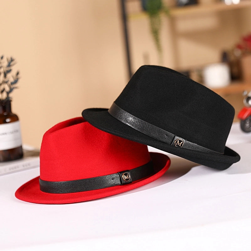 Hat Autumn And Winter Pure Wool Bowler Hat Woolen Retro   Hat Roll Along Felt Hat