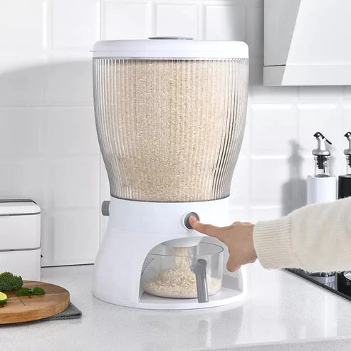 ROTATING MULTIPURPOSE 4 PORTIONS DISPENSER FOR RICE . CEREAL . LENTILS ETC