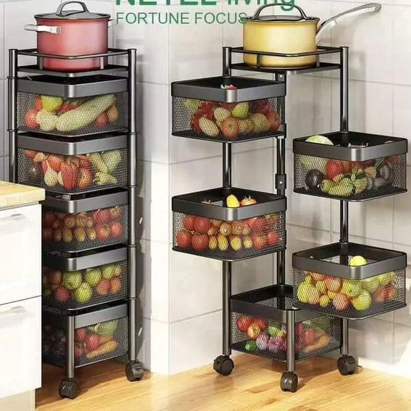 Rotating Multifunctional Storage Rack with wheels