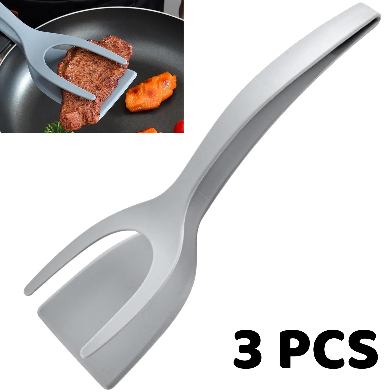 2 in 1 Grip Flip Spatula Tongs
