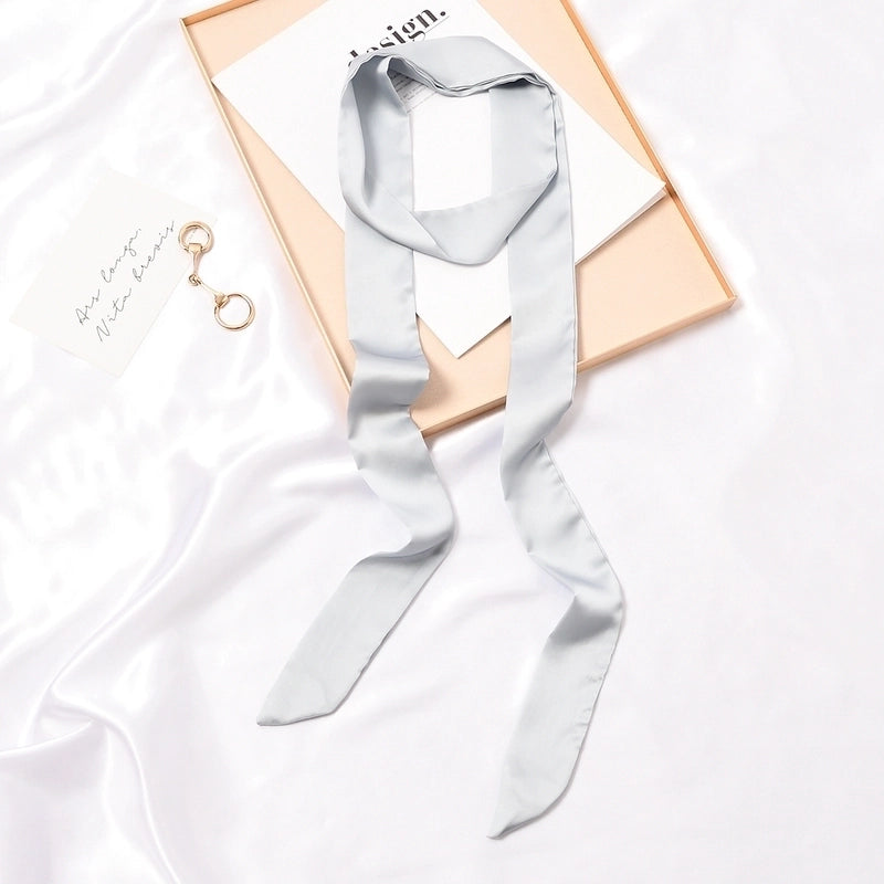 Women's Fashion Solid Color Satin Silk Scarves