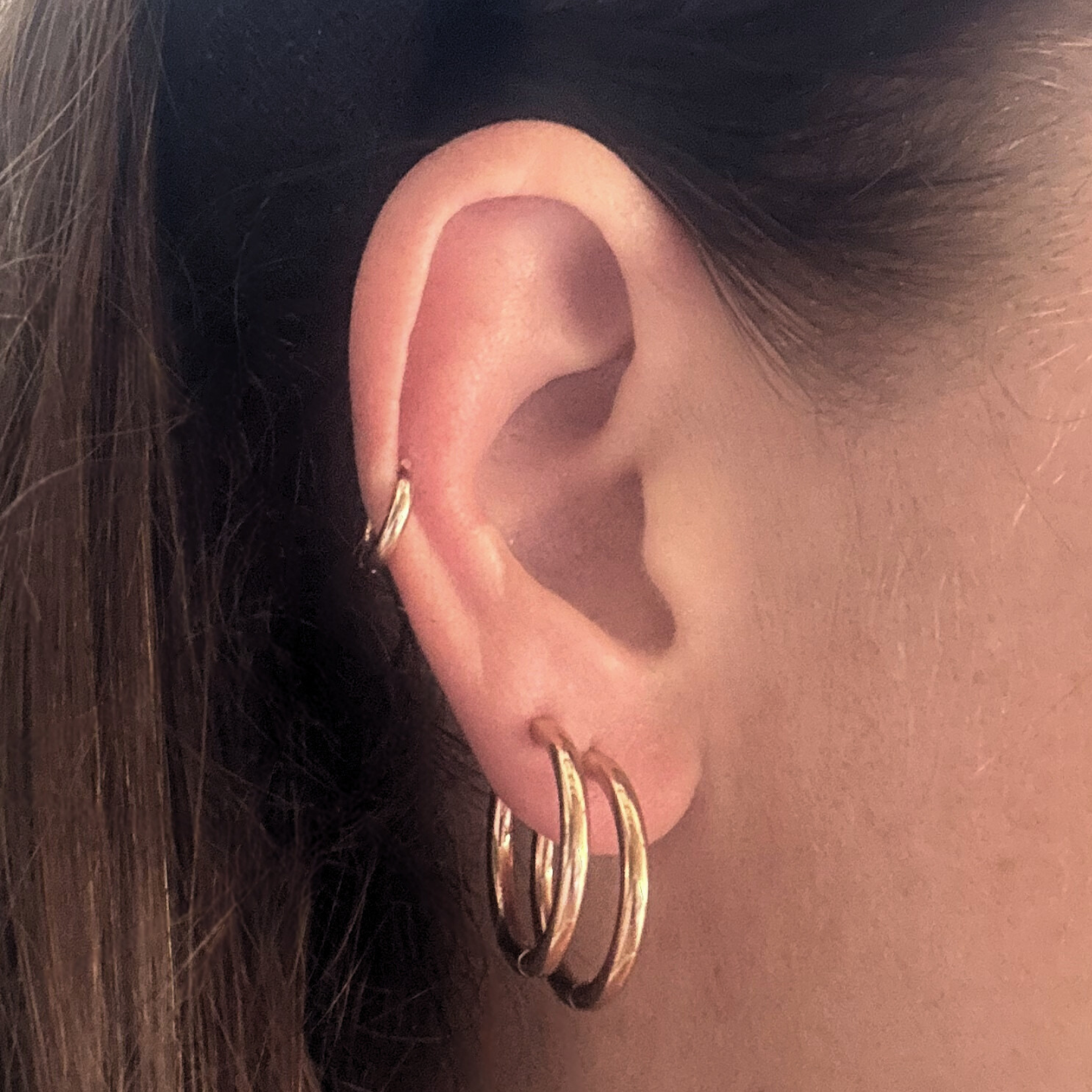 18mm Classic hoops - Rainbow