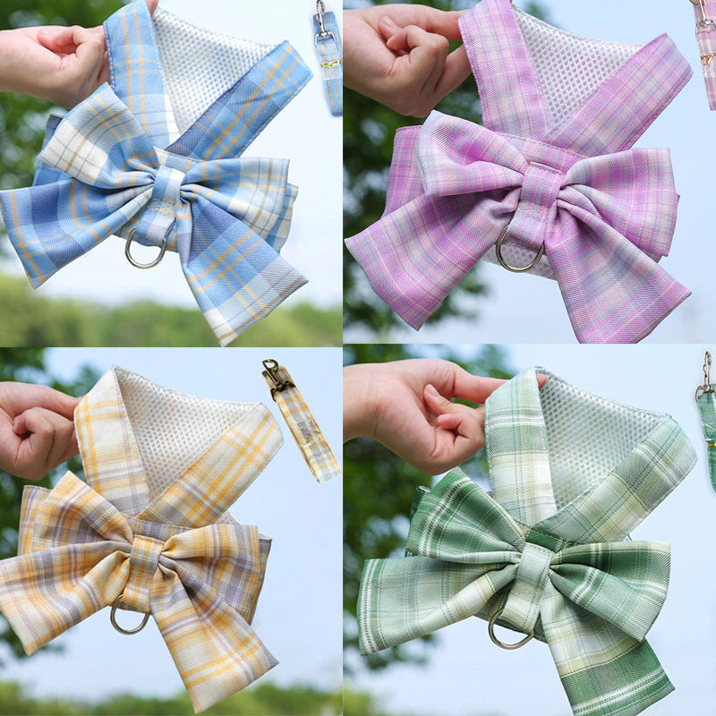 Collar Skirt Cute Pet Harnesses With Breast Straps