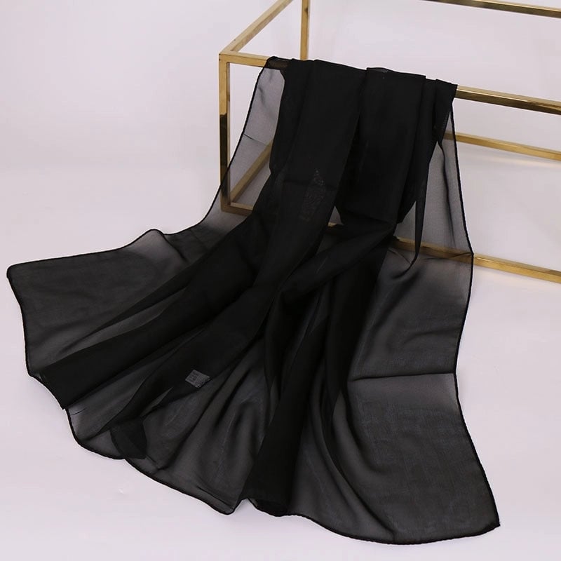 Women's Streetwear Solid Color Chiffon Scarves & Gloves