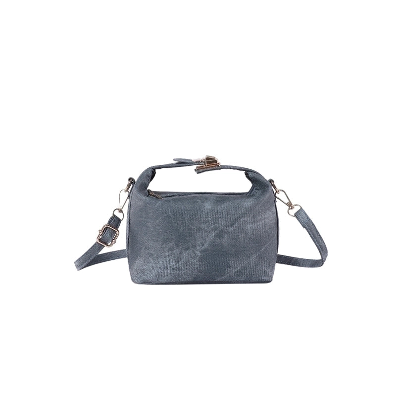 Women's Pu Leather Marble Classic Style Zipper Handbag