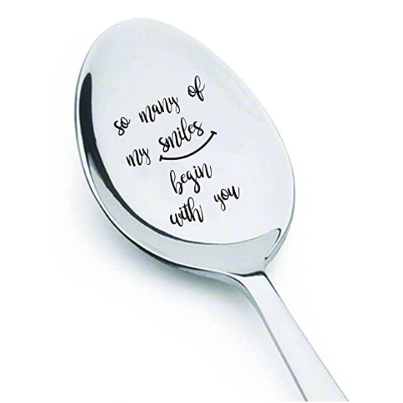 New Valentine's Day Gift Lettering Stainless Steel Long Handle Spoon