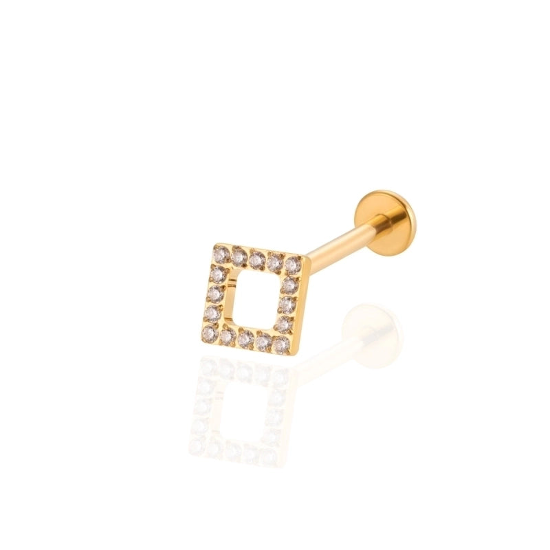 1 Piece Ear Cartilage Rings & Studs IG Style Cool Style Geometric Water Droplets Pure Titanium Plating Inlay Zircon