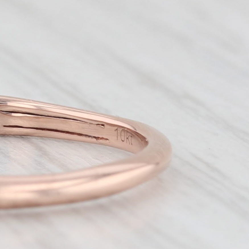 0.12ctw Diamond Stackable Ring 10k Rose Gold Wedding Anniversary Band IGL