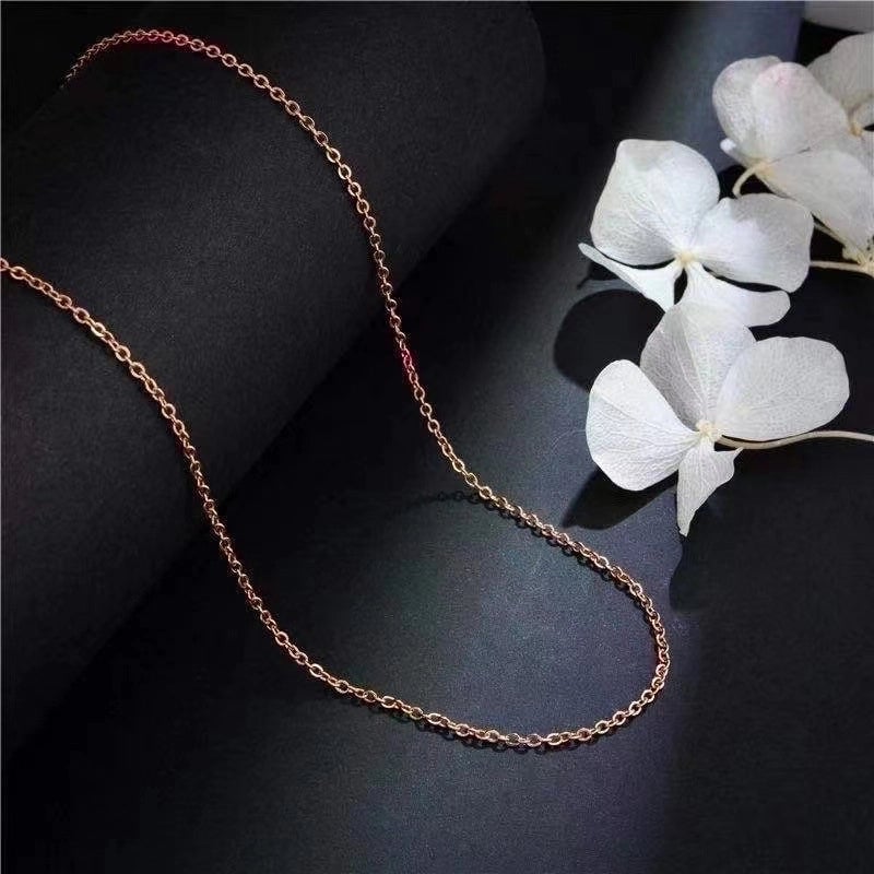 Minimalist Geometric Titanium Steel Chain Necklace