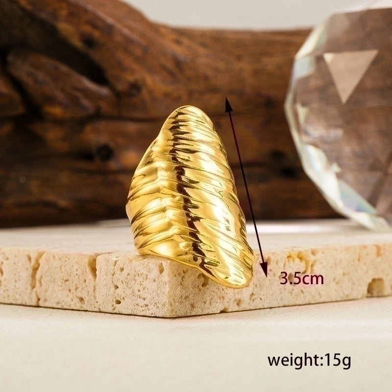 IG Style Minimalist Geometric Solid Color 304 Stainless Steel Plating Stainless Steel Rings