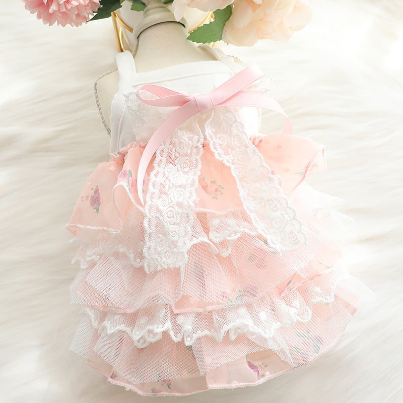 Princess Lace Layered Dog Cat Dress