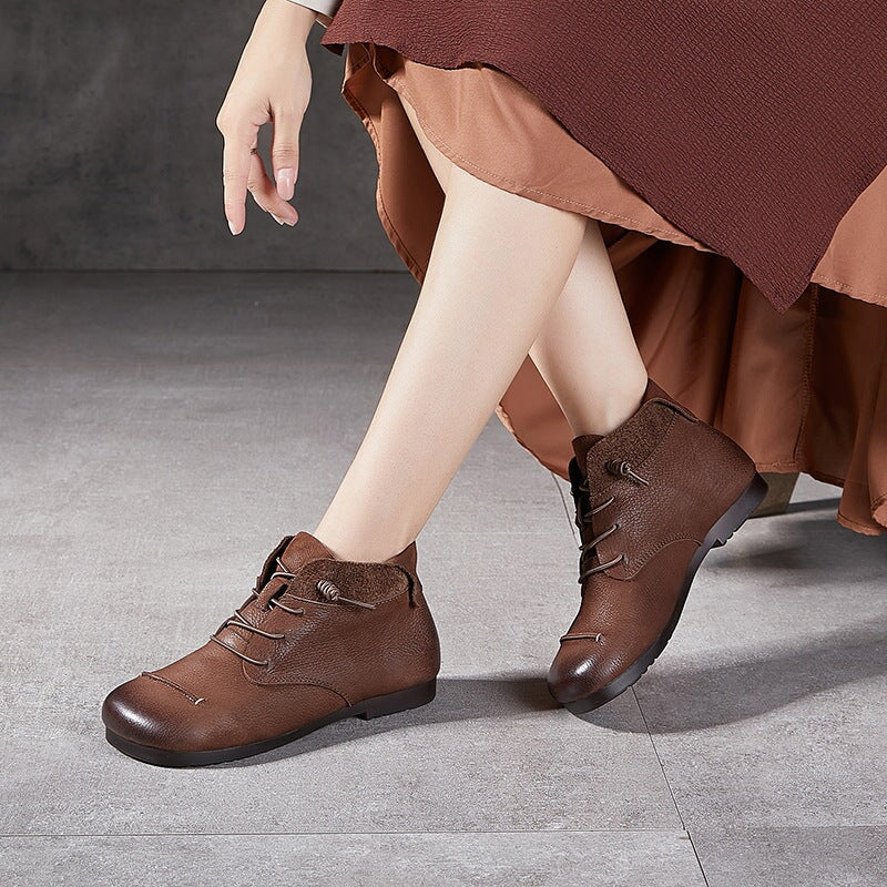 Handmade Barefoot Ankle Booties Mori Girl Shoes Soft Leather in Grey/Coffee