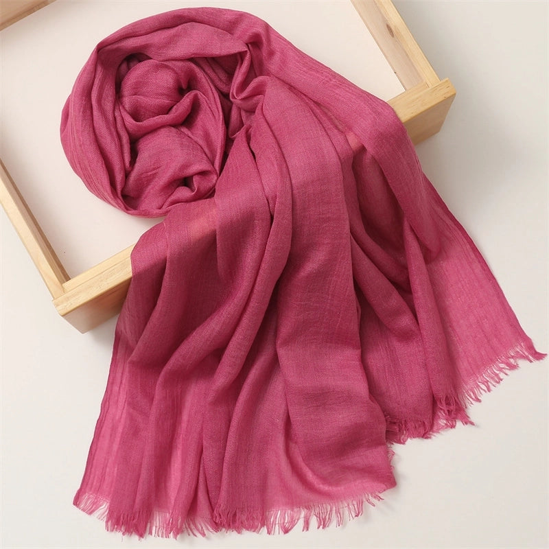 Women's Basic Solid Color Polyester Scarf