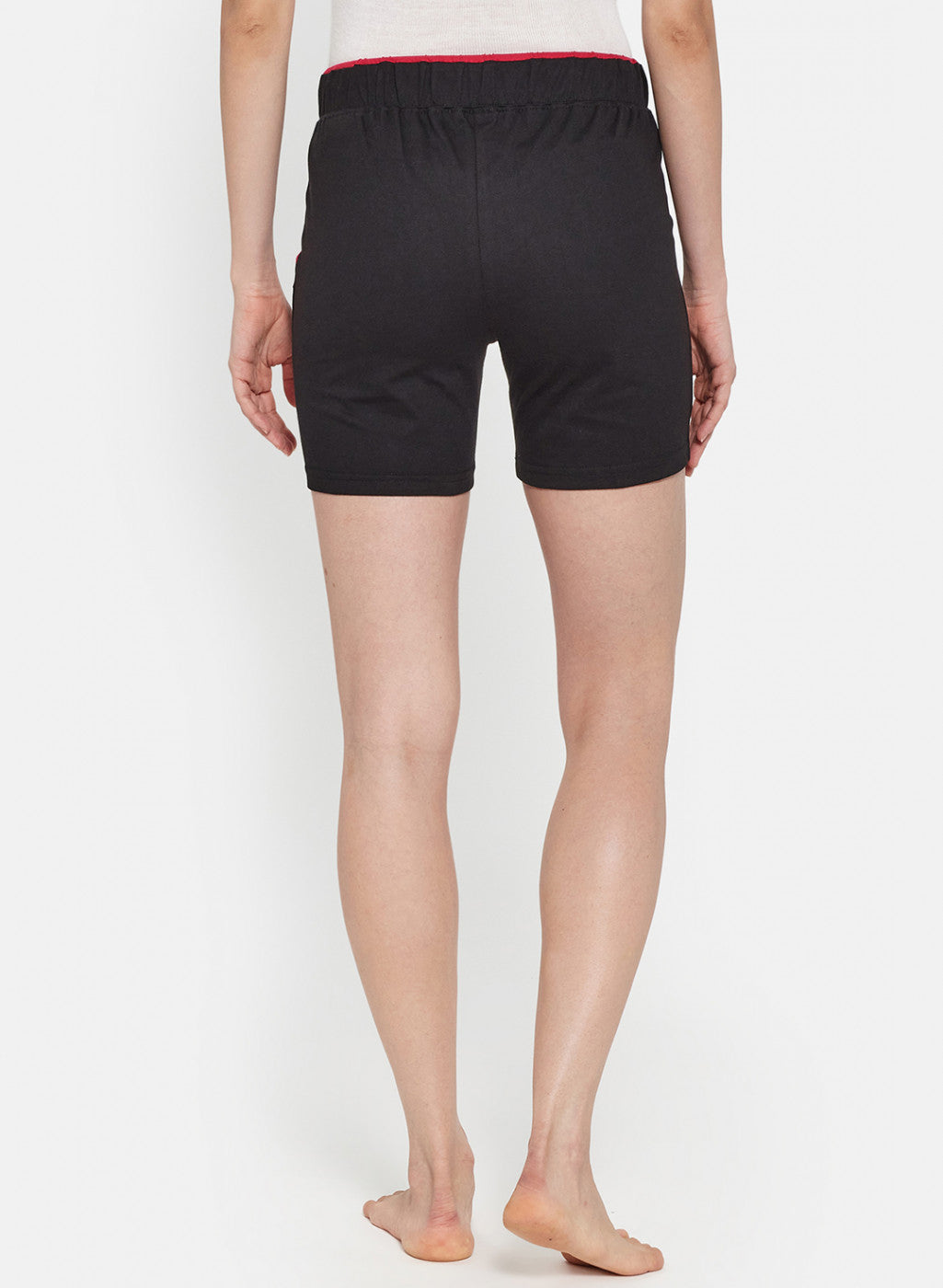 Womens Black Plain Shorts