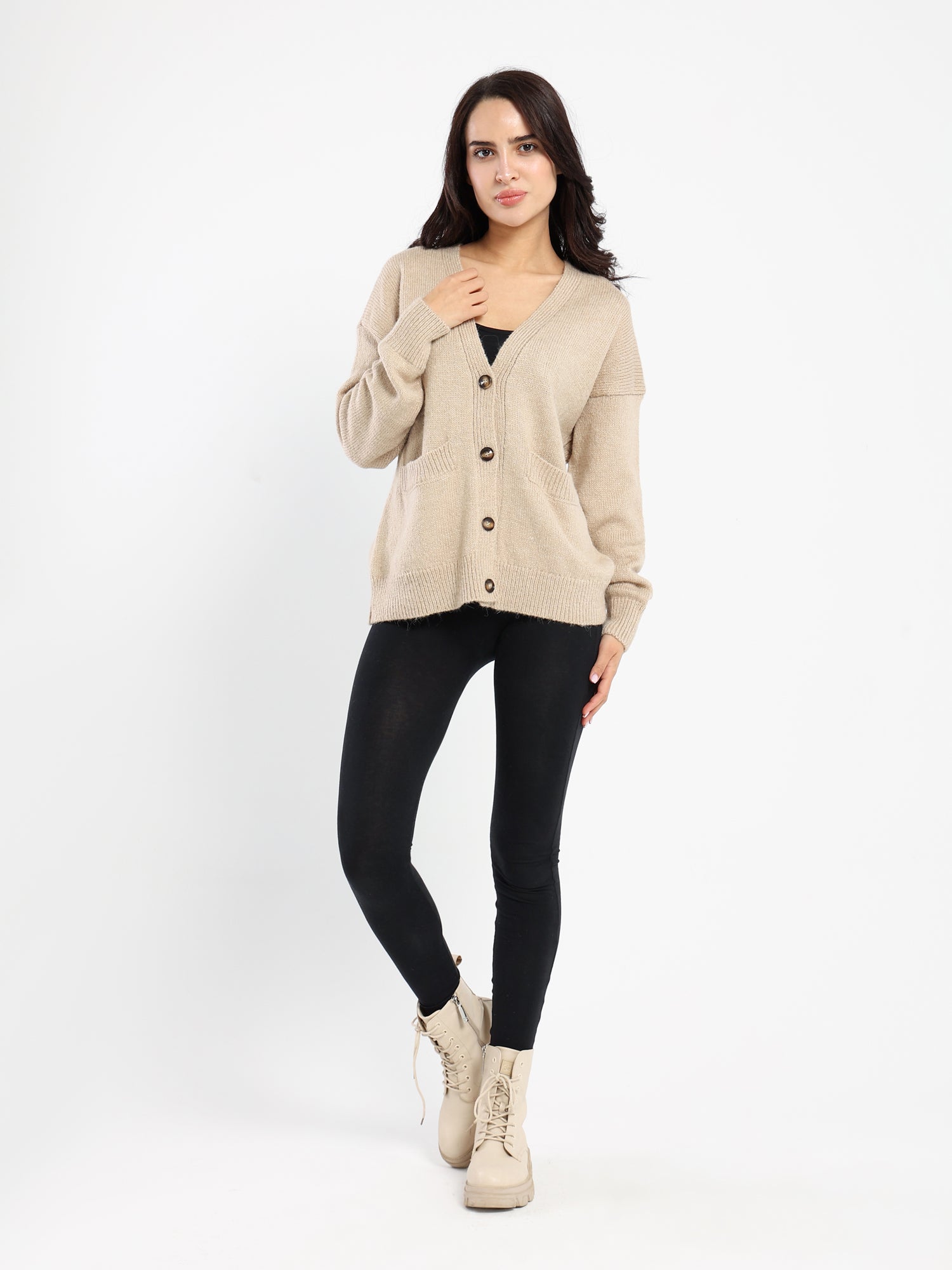 Basic Medium Length Solid Cardigan