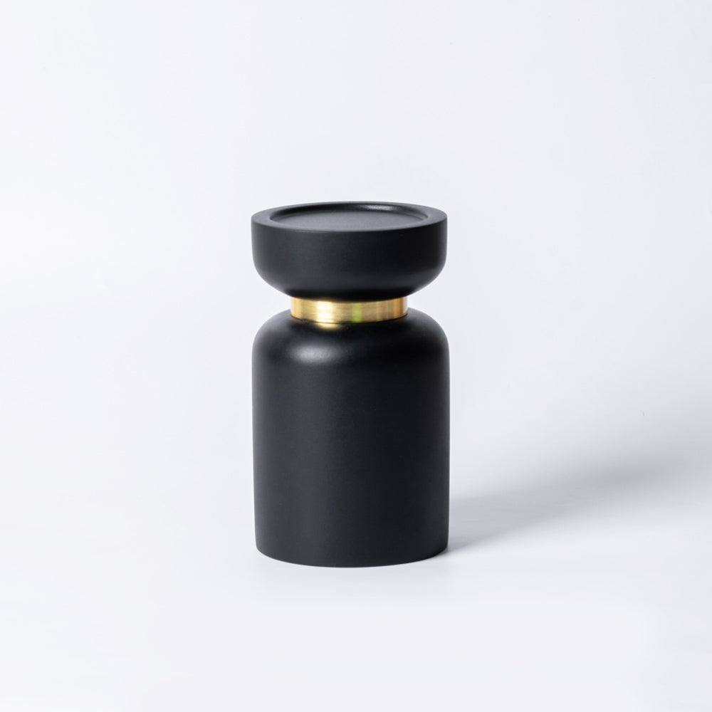 Concrete Candle Stand Large - Black