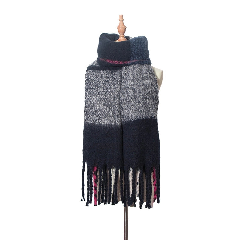 Women's Streetwear Lattice Polyester Tassel Scarf