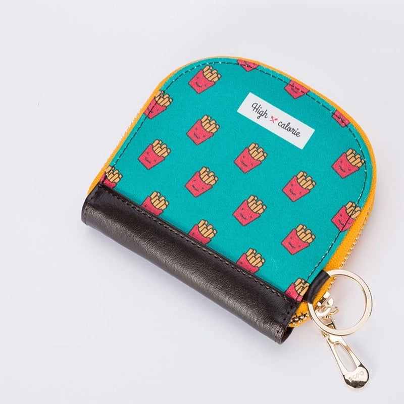 3 Pieces New Printed Zipper Leather Girls Small Wallet Portable Cartoon Cute Student Card Holder Coin Purse