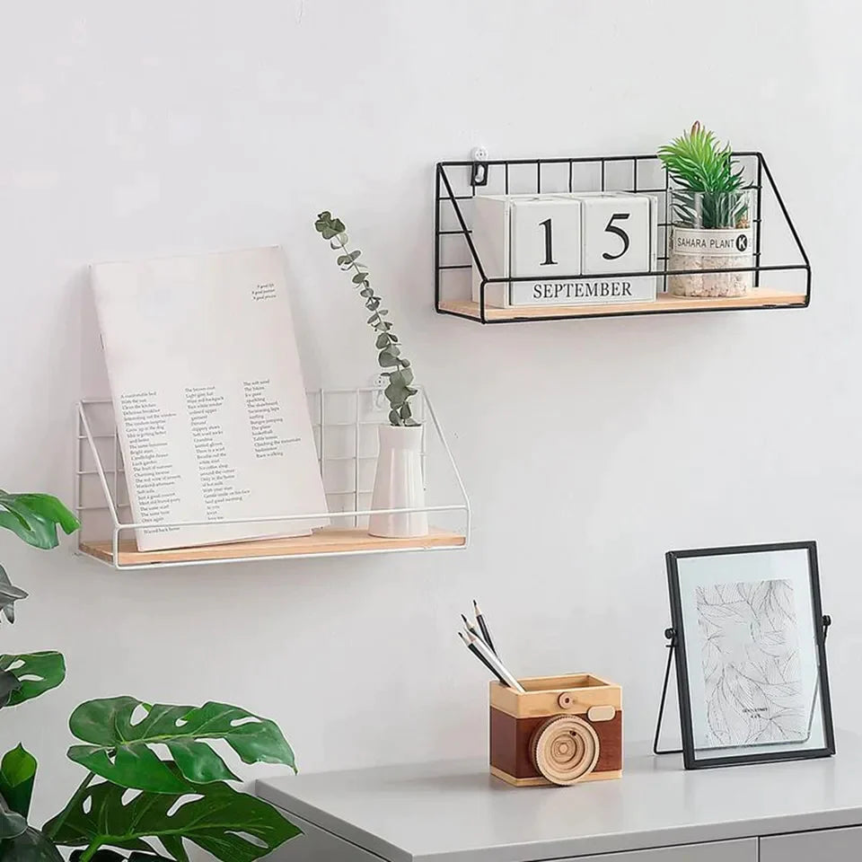 Checks and Boxes Wall Shelf