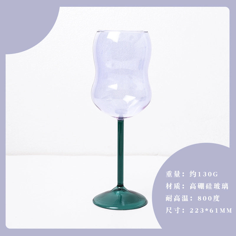 Glam Solid Color Glass Wine Glass 1 Piece