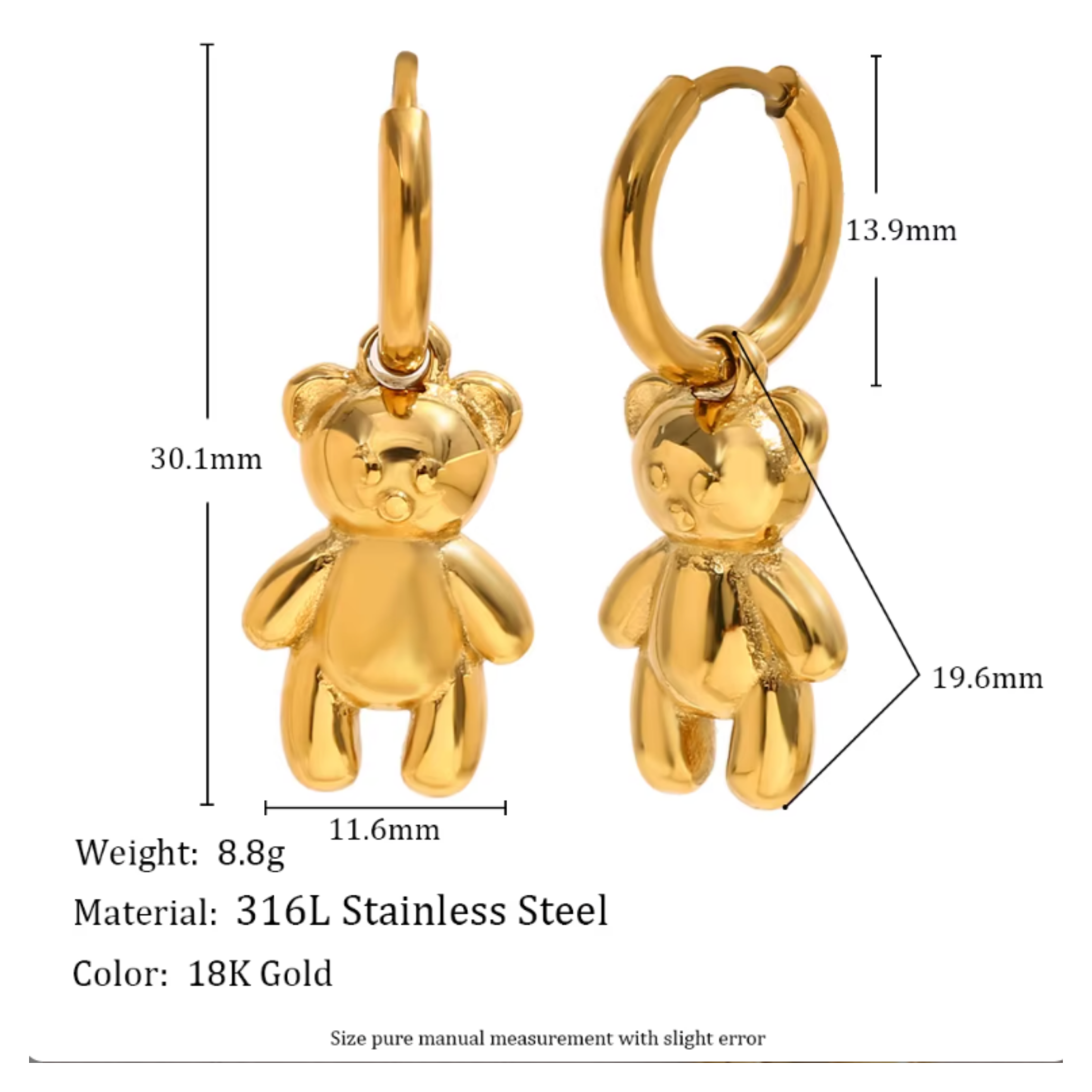 Teddy hoops - Gold