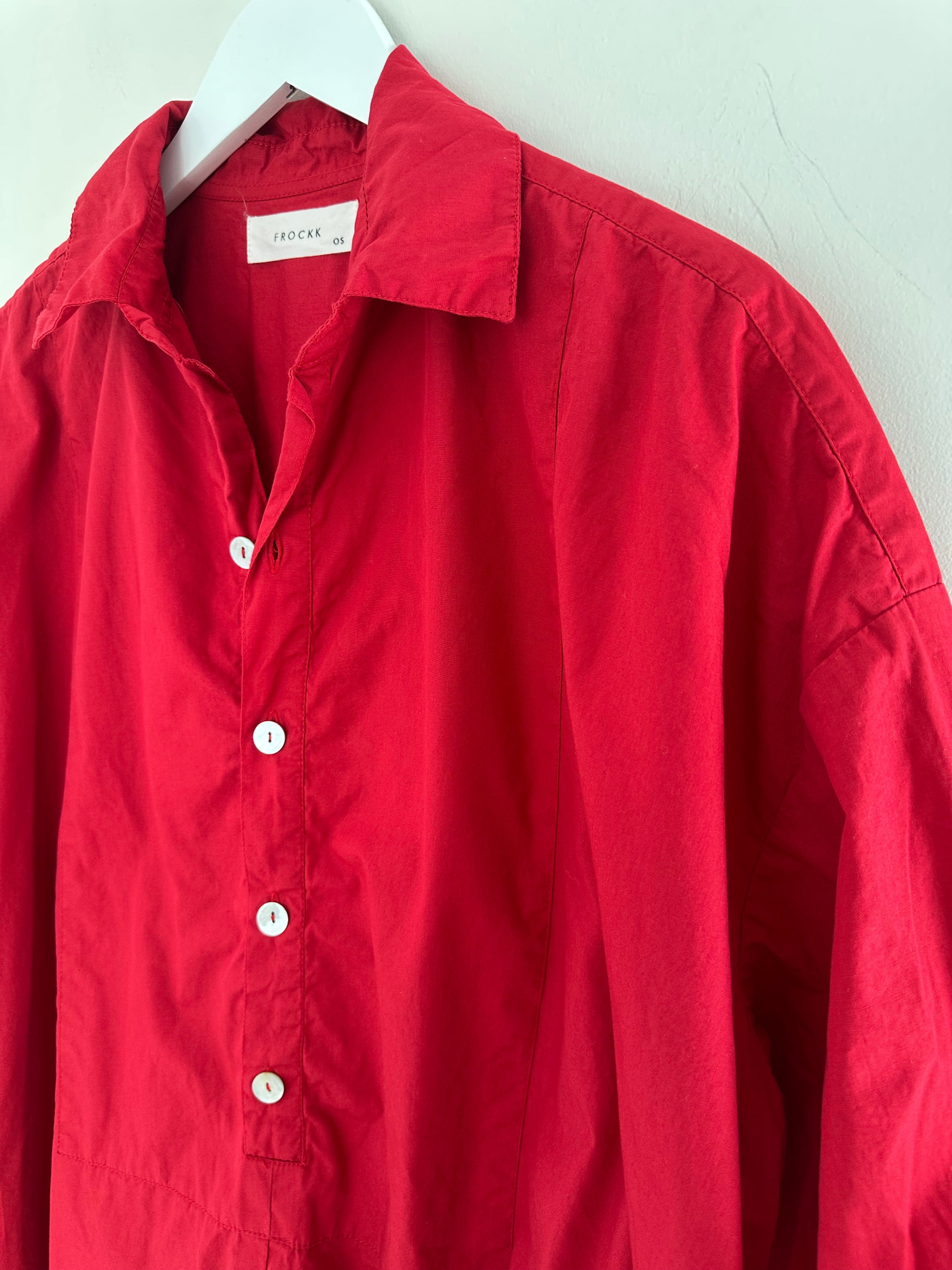 megan shirt - red cotton