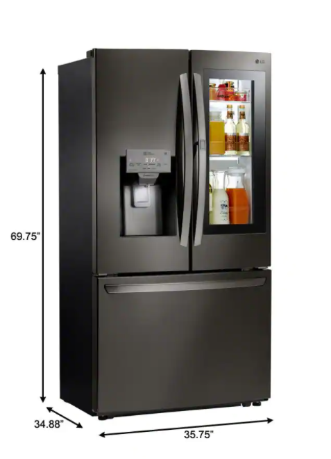 [FACTORY RELEASE]26 CU. FT. 3-DOOR SMART FRENCH DOOR REFRIGERATOR WITH INSTAVIEW DOOR-IN-DOOR IN BLACK STAINLESS STEEL  -WXL