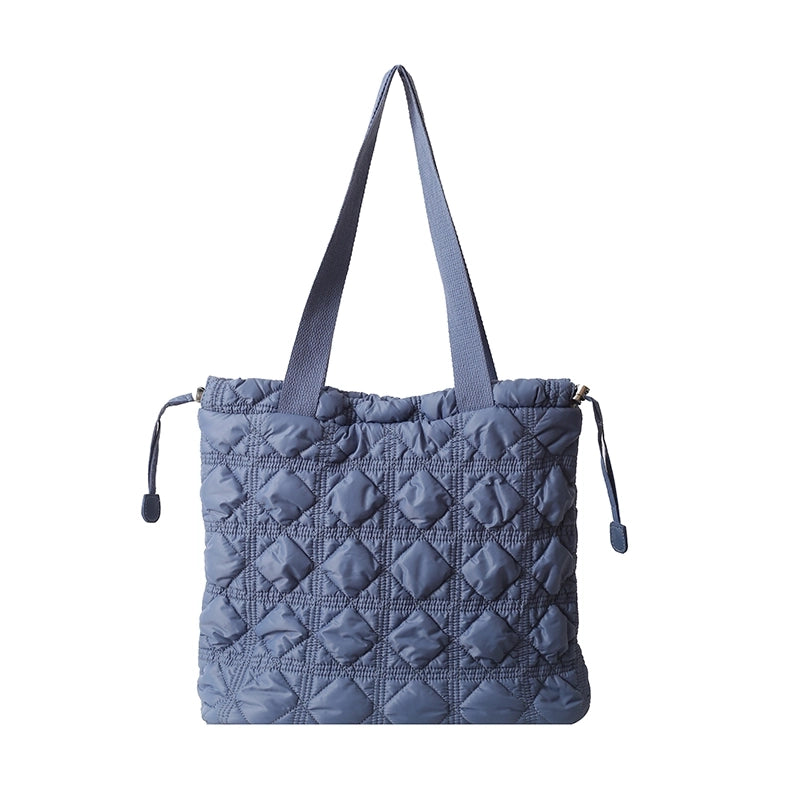 Women's Cotton Solid Color Classic Style String Shoulder Bag