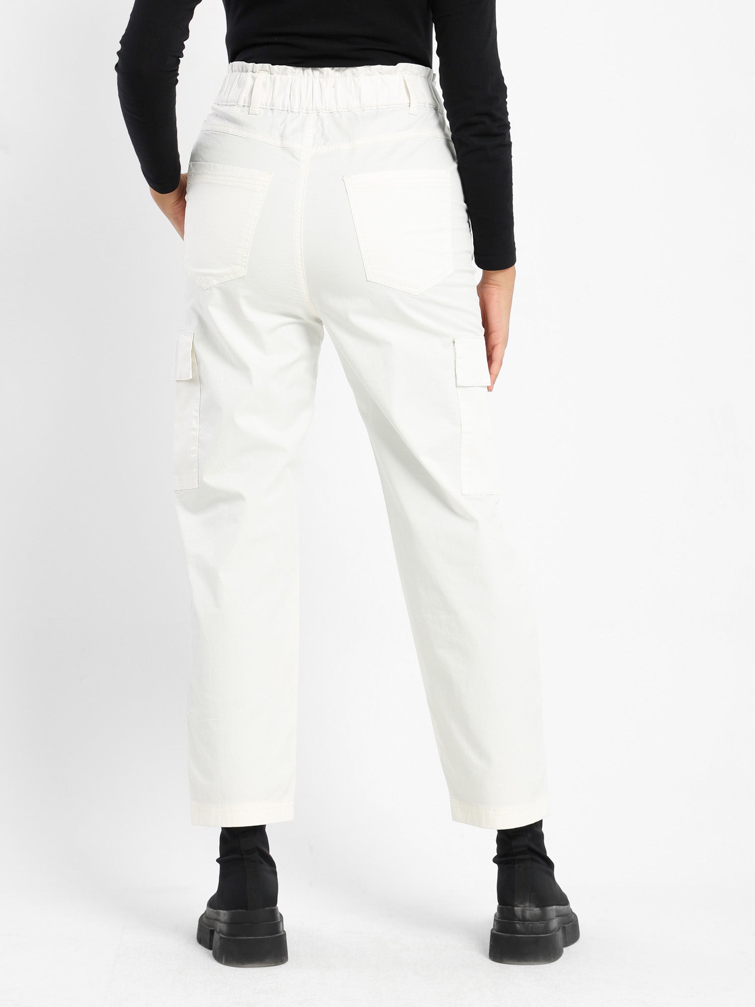 High-Waisted Paper Bag Pants