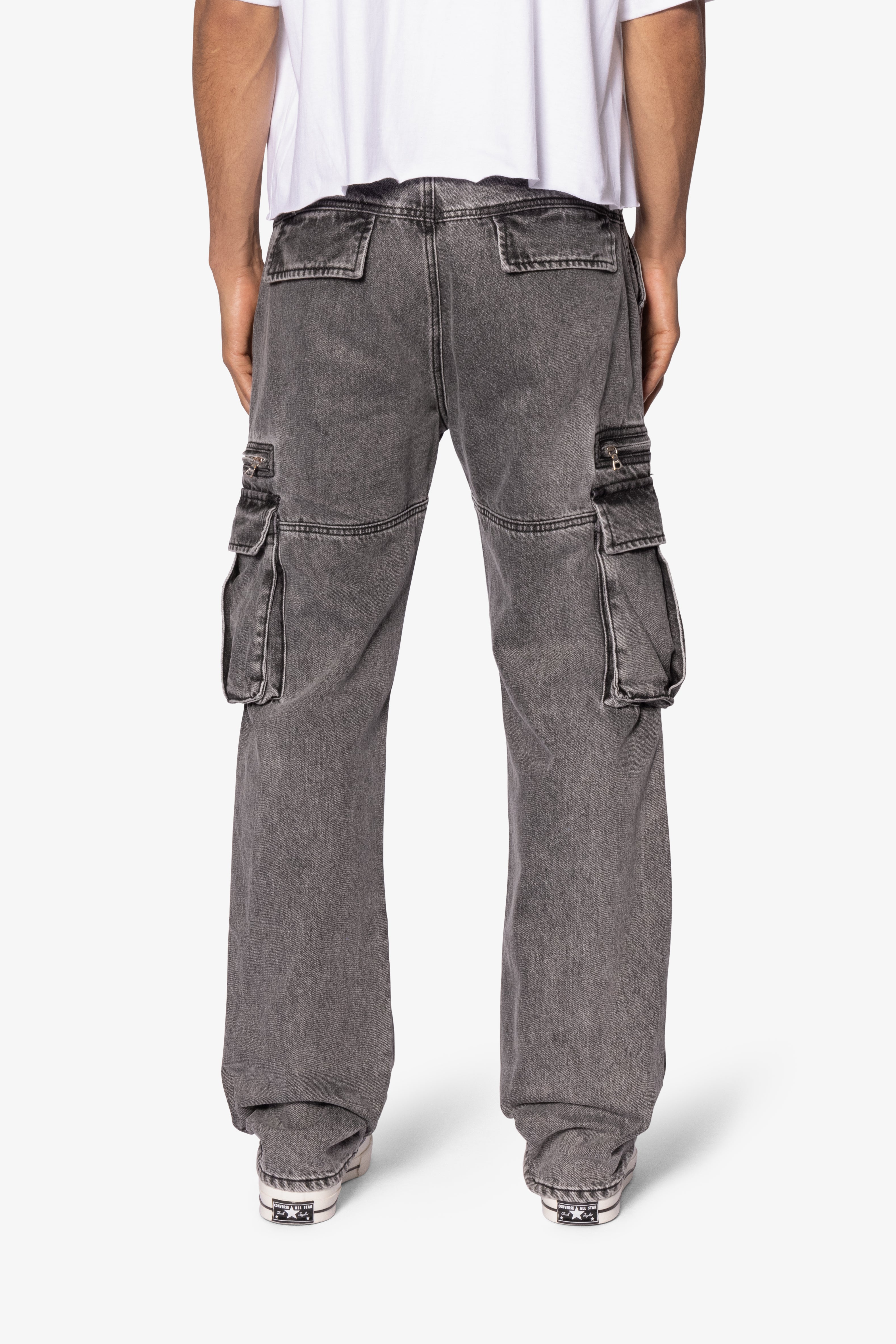 V652 Owl Grey Cargo Pants - Grey