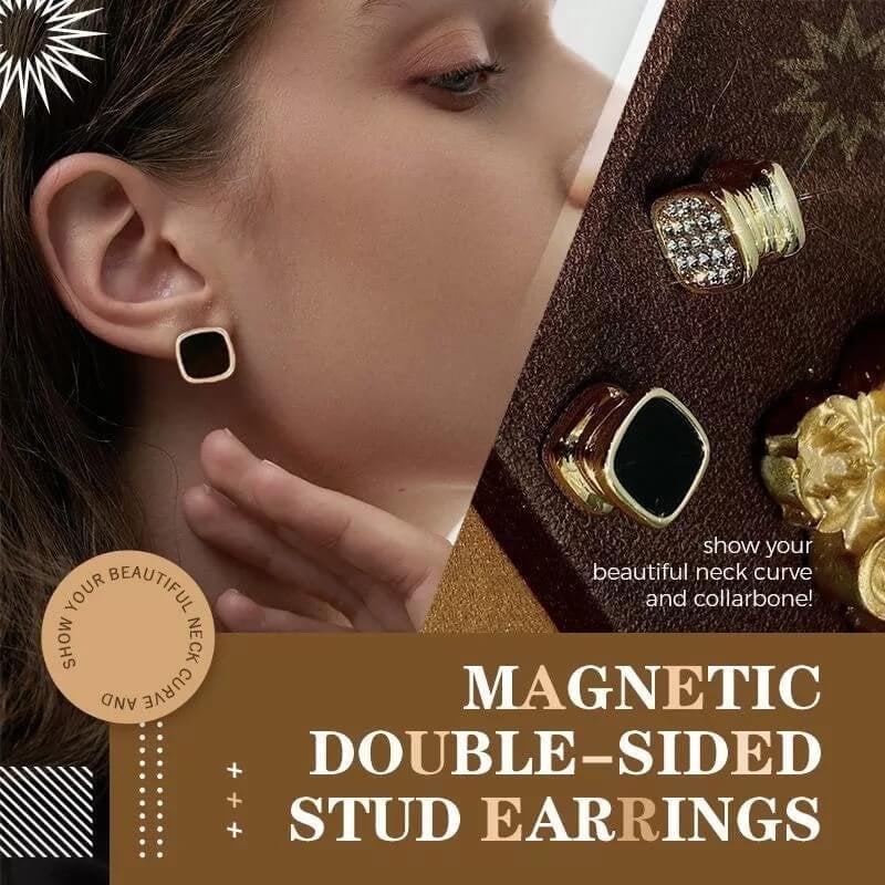 ❤️ Magnetic Diamond Double-sided Stud Earrings(Left Ear + Right Ear)