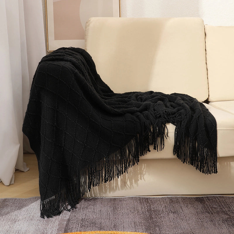 Elegant Solid Color Polyacrylonitrile Fiber (Acrylic) Blanket