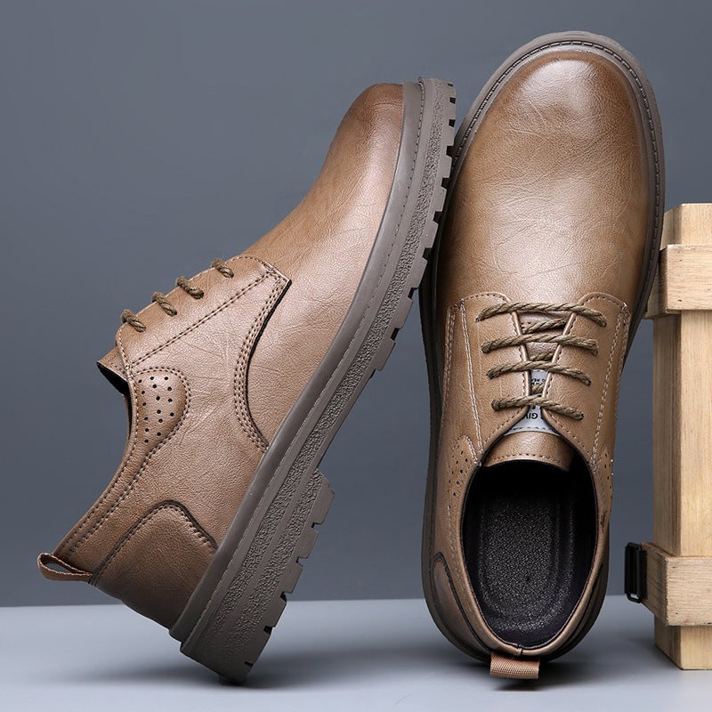 Men's Leather Low-Top Business Casual  Shoes