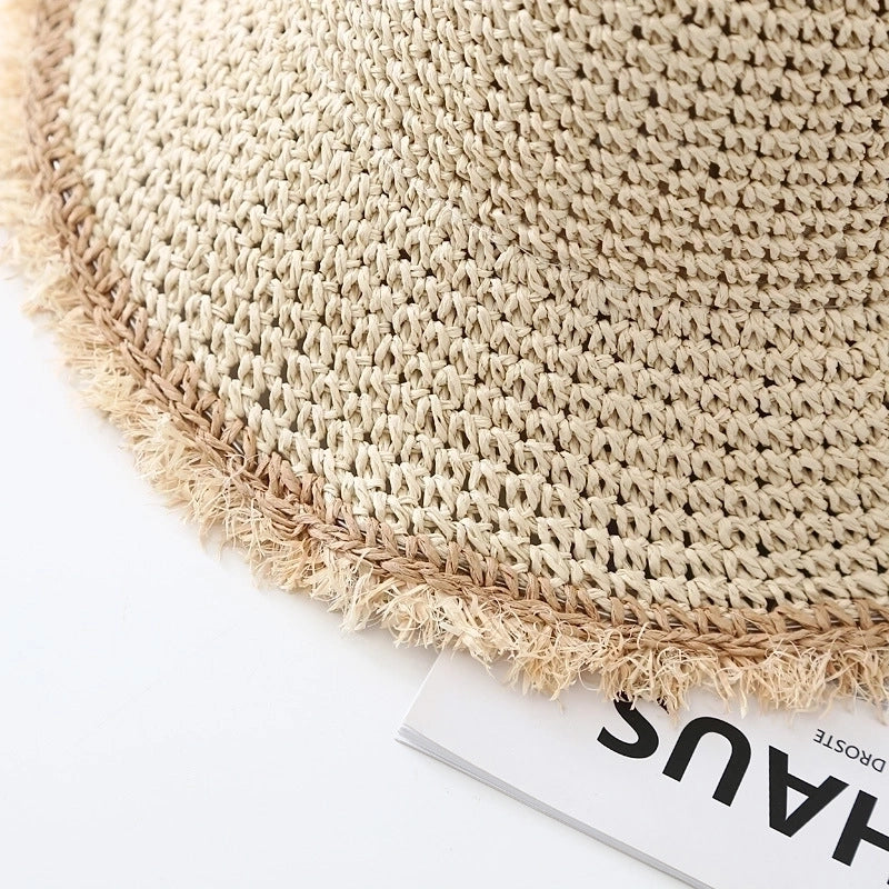 Women's Basic Solid Color Big Eaves Bucket Hat