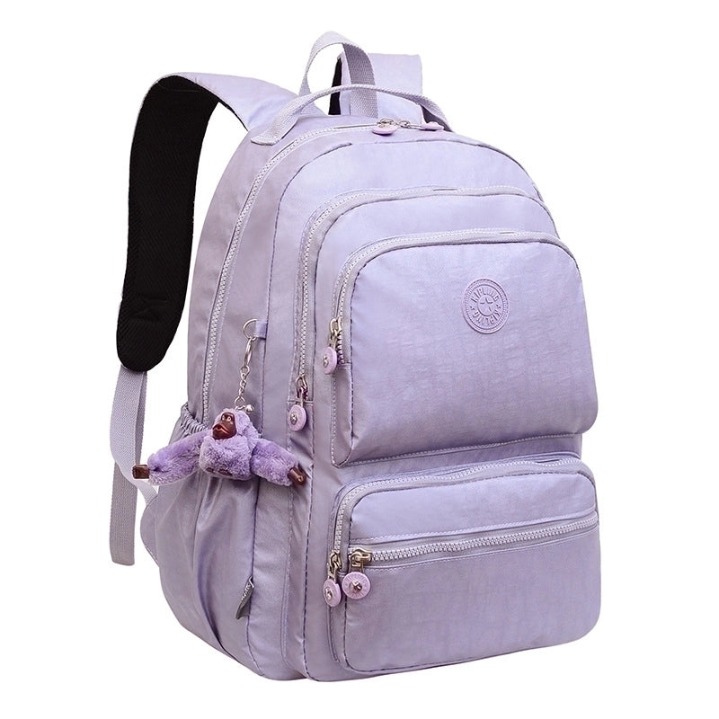 Waterproof Solid Color School Travel School Backpack