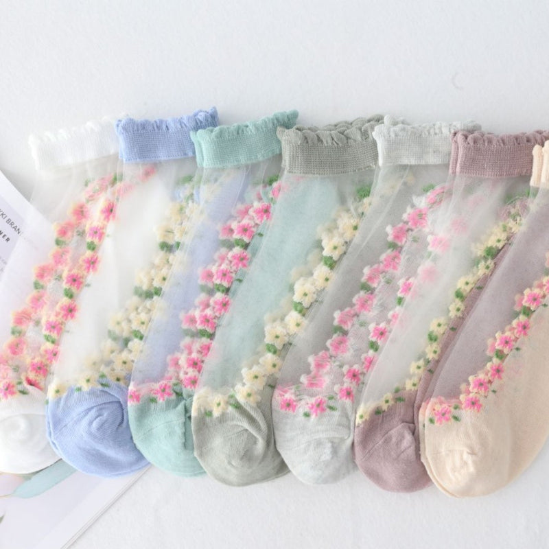 Summer Floral Breathable Socks