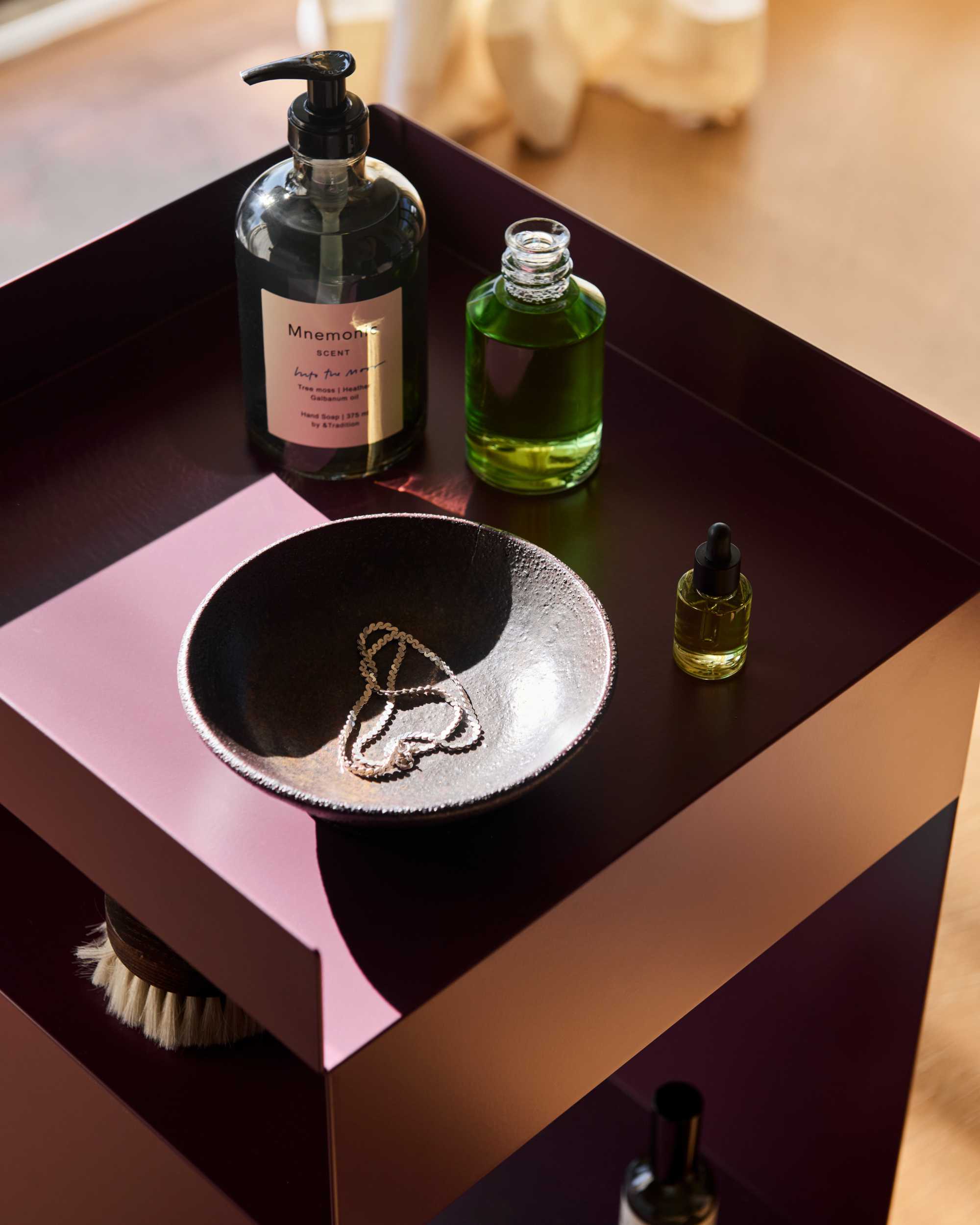 &Tradition Rotate SC73 Side Table. dark plum