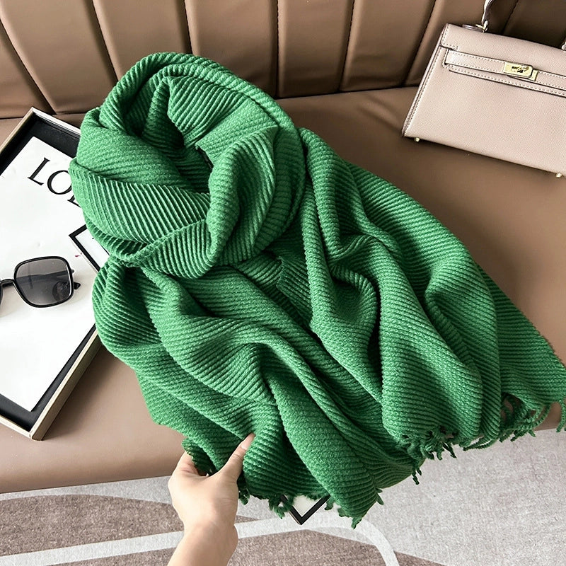 Women's Basic Solid Color Polyester Scarf